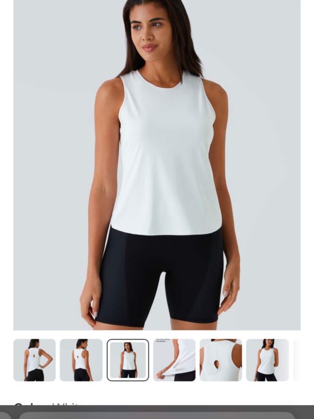 NWT Halara Cut Out Crossover Hem Yoga Tank Top - Picture 6 of 7